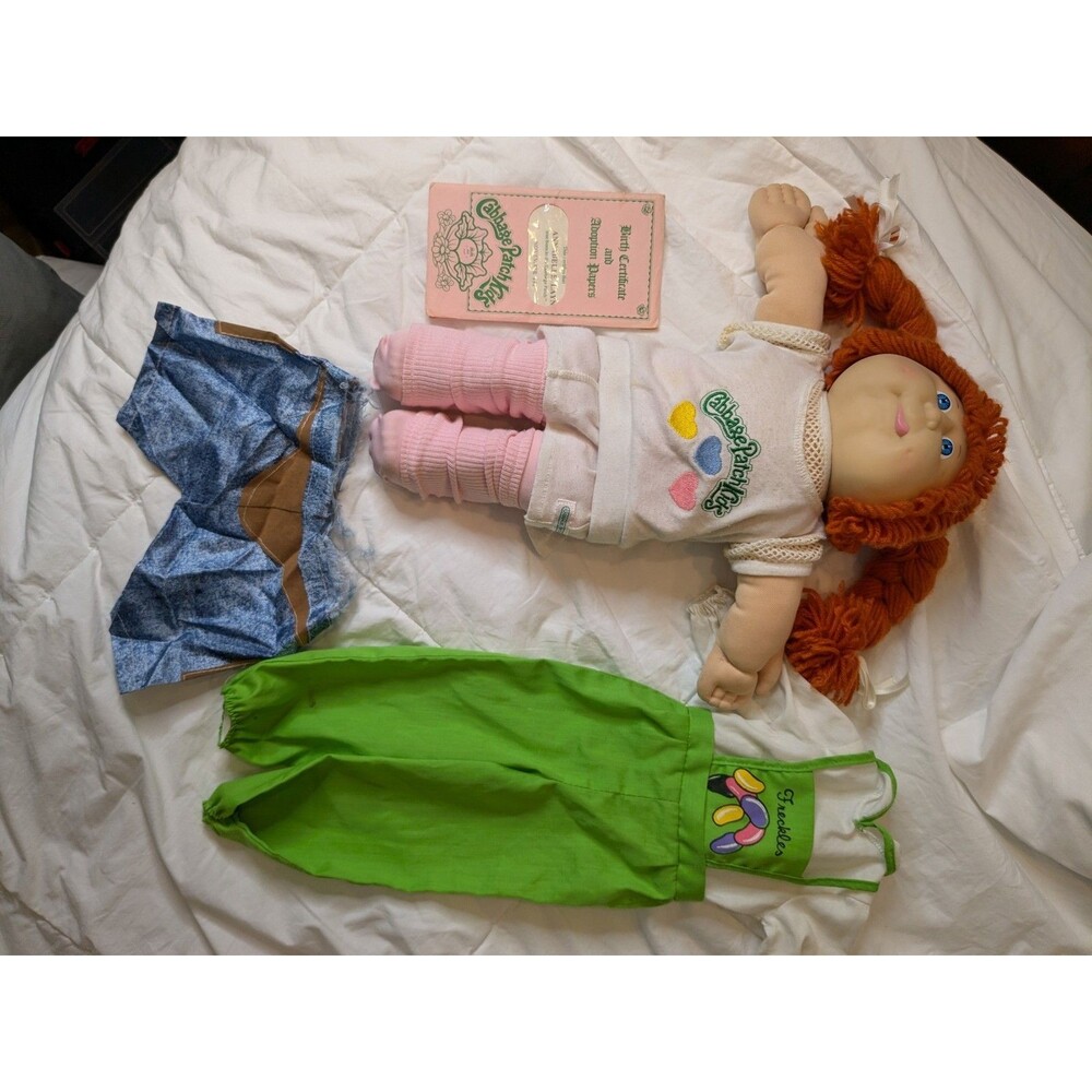 Cabbagepatch Kids Vintage Annabelle Layne Girl Doll With Birth Certificate
